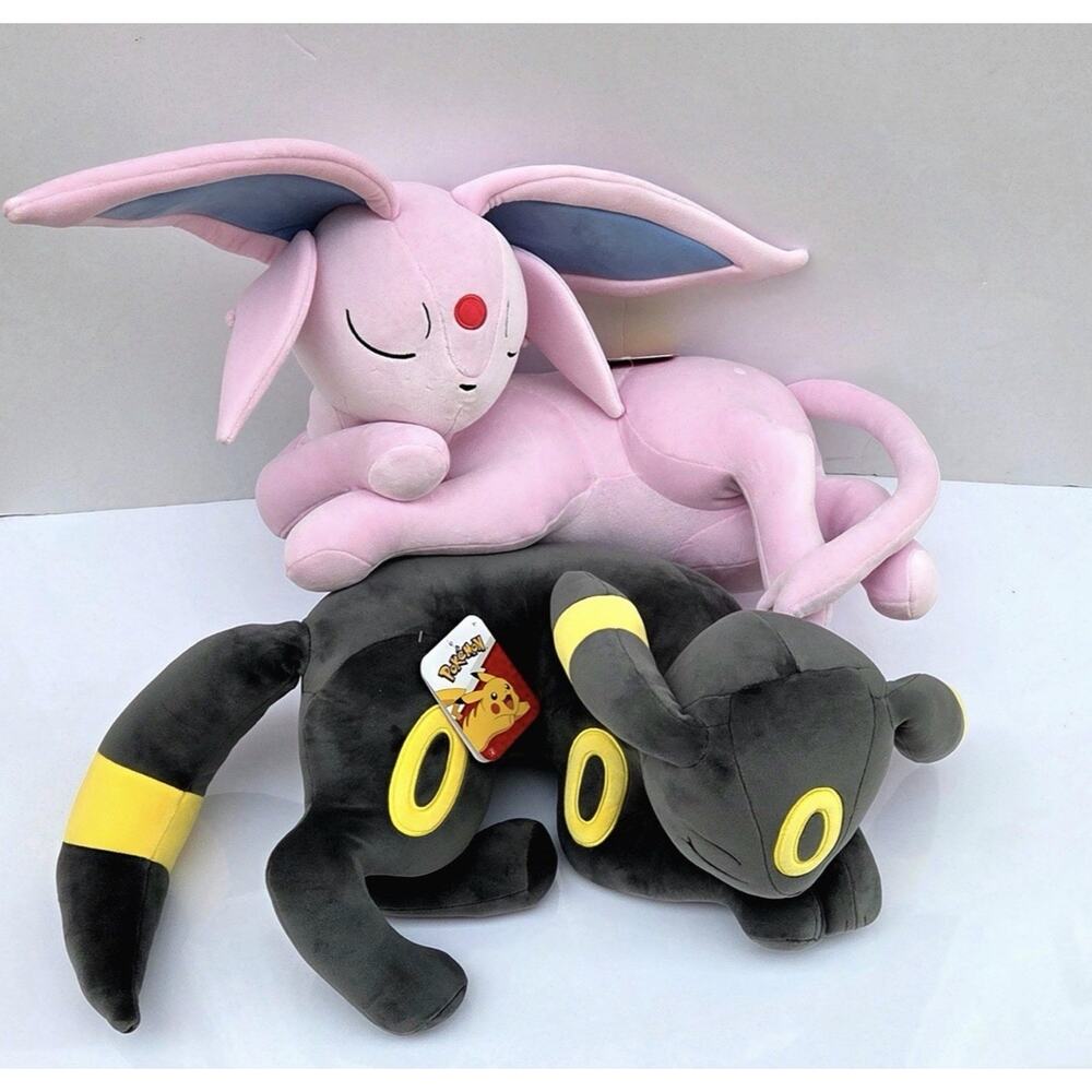 Pokemon Sleeping Plush Umbreon & Espeon 18" 2026 New With Tags Official